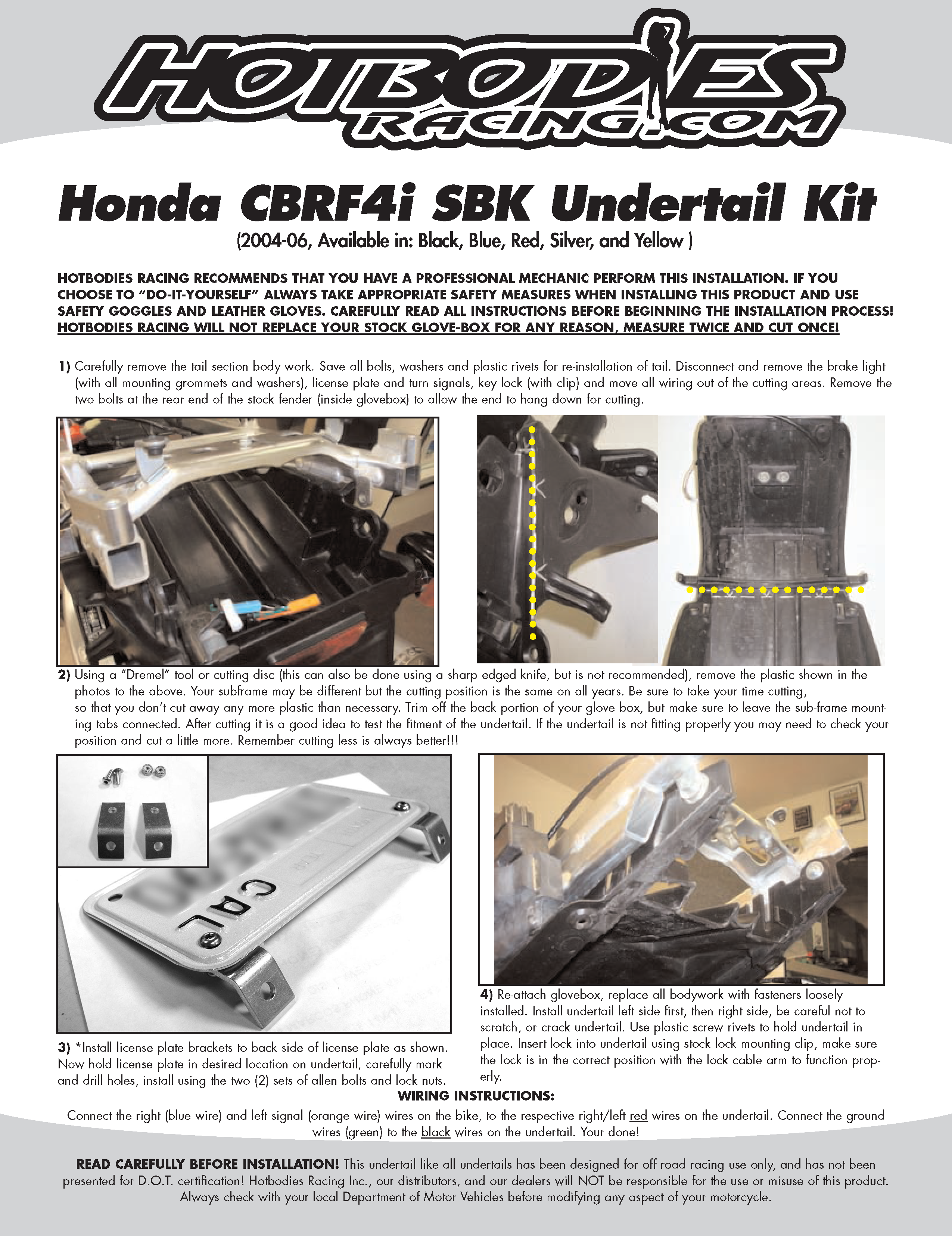 CBR F4i 2004-06 Undertail