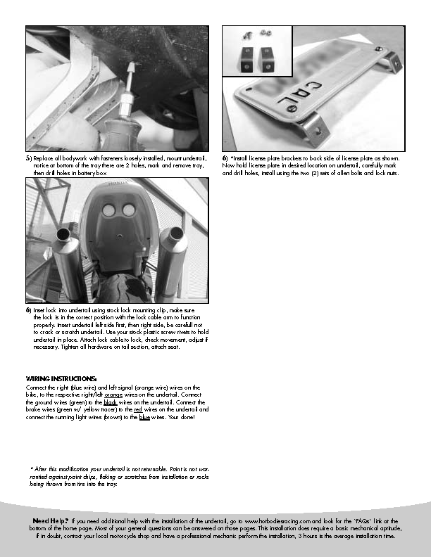 RC51 2000-07 Undertail